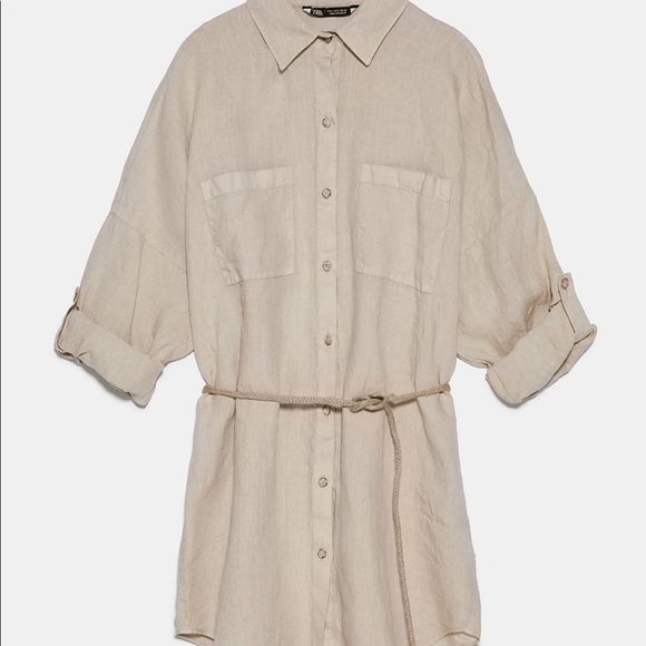 COPY - Zara NWT Stone Oversized Linen Shirt size medium - Picture 11 of 11